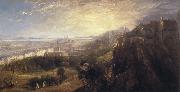 David Octavius Hill A View of Edinburgh from North of the Castle oil on canvas